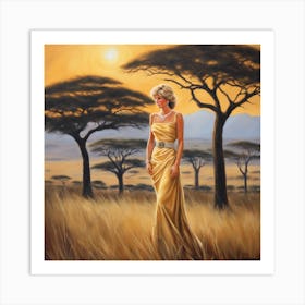 Princess Diana at Mikumi National Park Art Print