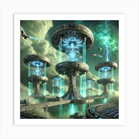 Uranian Vanguard Ammonia Cloud Harvesters Art Print