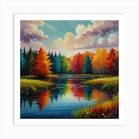 Colorful Nature Painting Art Print 1 1 Art Print