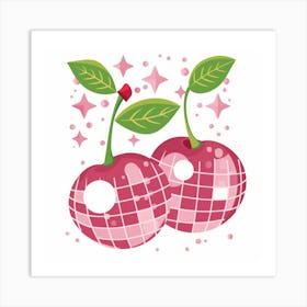 Cherries On A Disc Art Print