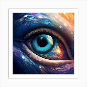 Firefly Eye, Pupil, Alien Head, Ufo, Staring, Surreal, Sci Fi, Extraterrestrial, Detailed, Imaginati Art Print