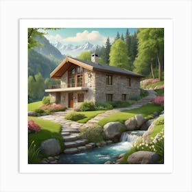 House In The Mountains 10 Art Print