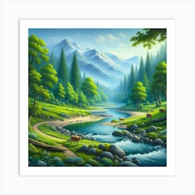 Landscape Painting 13 Art Print