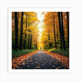 Autumn Road Art Print