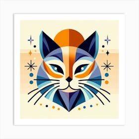 Nimbus Low Poly Cat 2 Art Print