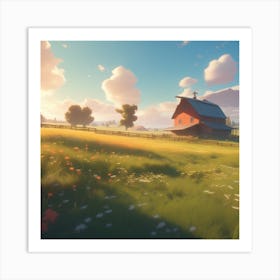 Farm In The Countryside 46 Art Print