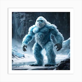 Glacial Yeti Art Print