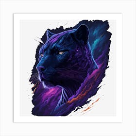 Black Panther Space Fantasy Art Print