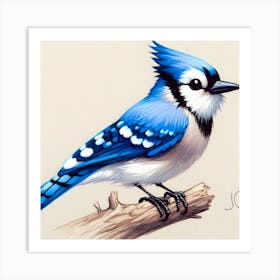 Bluejay ~Reimagined 23 Art Print