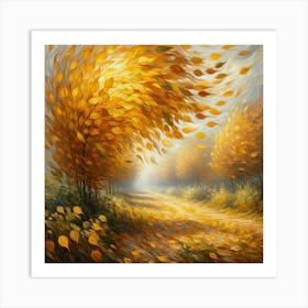 Autumn Blows 1 Art Print