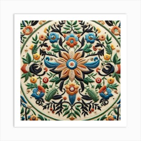 Embroidery Piece With Traditional Pakistani Motifs (2) Art Print