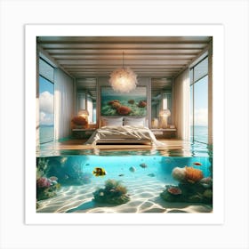 Underwater Bedroom Art Print