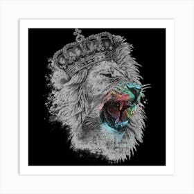 Lion With Crown Art Print