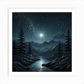 Night Landscape 9 Art Print