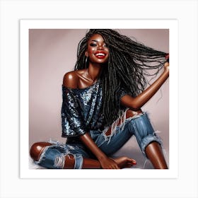 Afro-American Beauty 2 Art Print