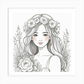 A flower girl 15 Art Print