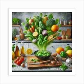 Healthy Food Concept Art Print