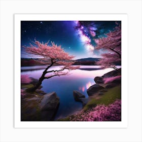 Pink Cherry Blossoms 6 Art Print