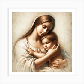 A Mother and her Child Art Print