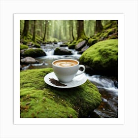 Cup Of Coffee In The Forest 6 Art Print