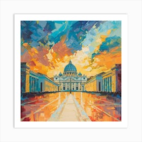 A Vatican City Oil Painting Illustration 1720445151 3 Art Print