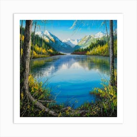 Lake In The Mountains 16 Art Print