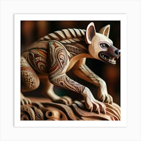 Tribal African Art Hyena Art Print