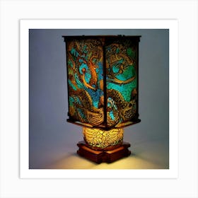 Dragon Lamp Art Print