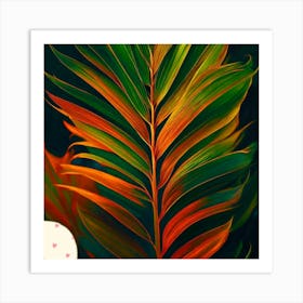 Palm leafs Art Print