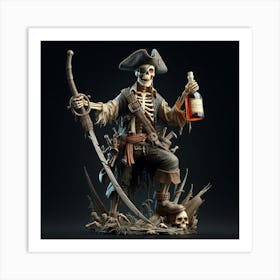Pirate Skeleton 14 Art Print