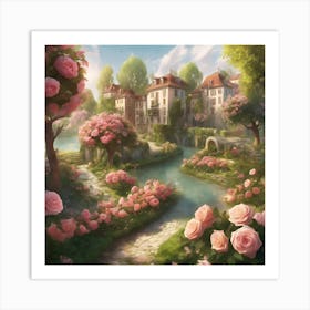 Pink Roses Art Print