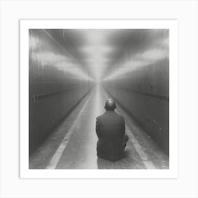 Man In A Tunnel Art Print