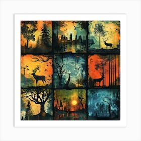 Sunset Forest Art Print