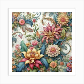 Floral Painting Art Print