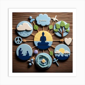 Prayer - Priorities - Peace - Patience - POSITIVITY2 Art Print