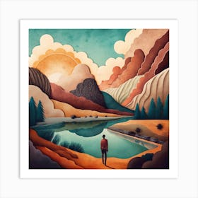 Landscape Painting 1 Art Print