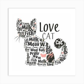 Love Cat Art Print