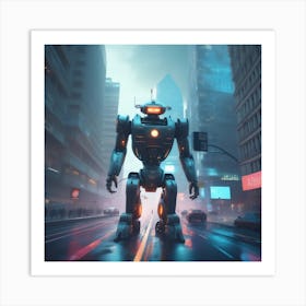 Robot In The City 67 Art Print