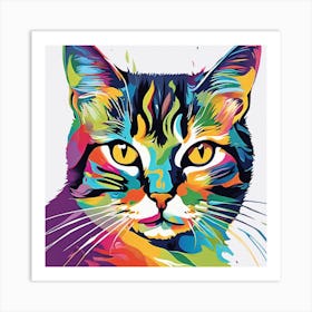 Colorful Cat Art Print