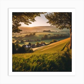 Sunrise In The Countryside 3 Art Print