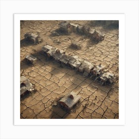 Village In The Desert 4 Art Print