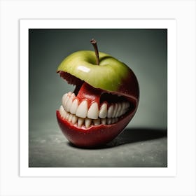 Teeth Of An Apple Art Print