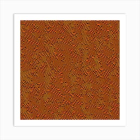  Abstract Stripes - Orange, A Seamless Pattern, Flat Art, 180 Art Print