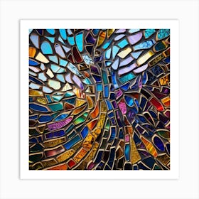 Mosaic Tree Art Print