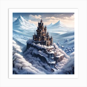 Castle In The Snow Art Print