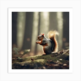 Squirrel In The Forest 189 Art Print