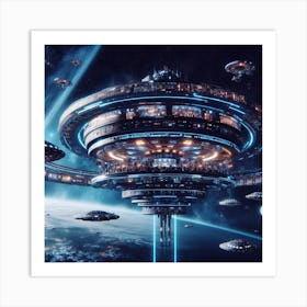 Alien Space Station 1 Art Print