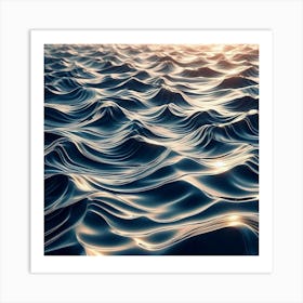 Abstract Water Surface Art Print