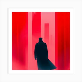 Man In Red Coat Art Print