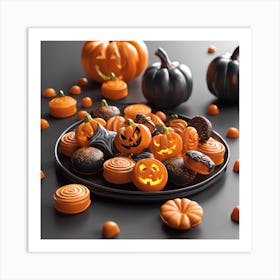 Halloween Desserts Art Print